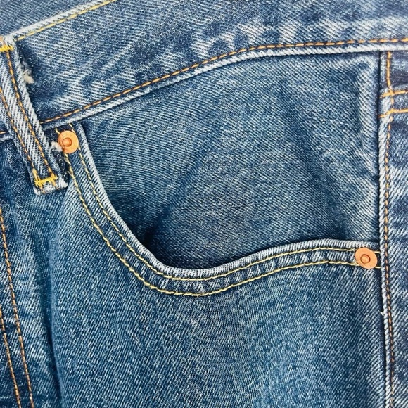 Levis 505 Regular Fit Jeans, Size 34 x 32 - Blue - Picture 5 of 10